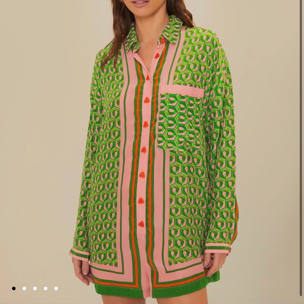 Farm Rio Mixed Cashew Scarf Romper